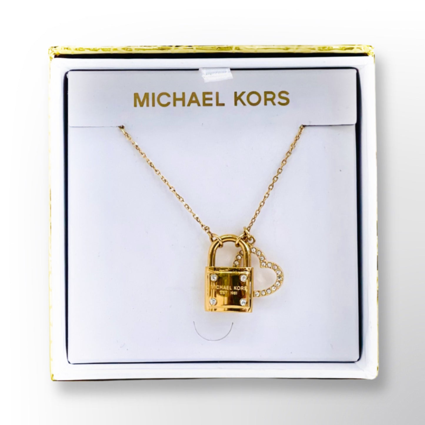 MICHAEL KORS GOLD ROUND NECKLACE